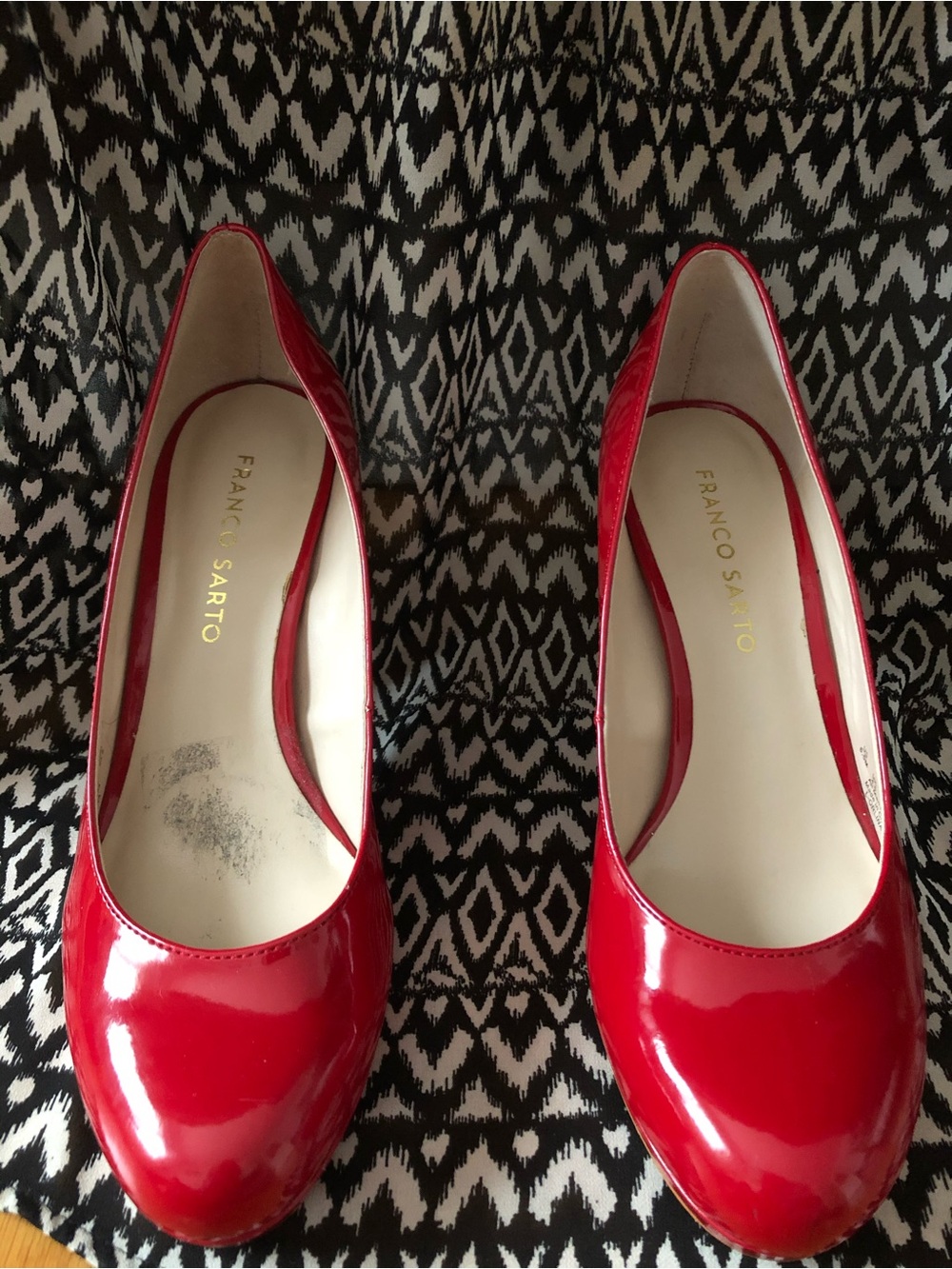 Franco Sarto Red Patent Heels